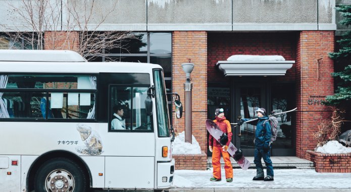 スキー場行き無料送迎バス・冬限定サービス